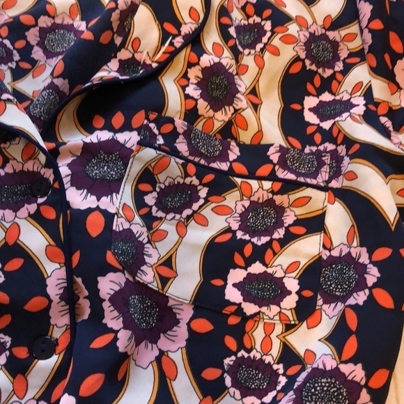 Everly floral paisley button down dress size M - Picture 7 of 11